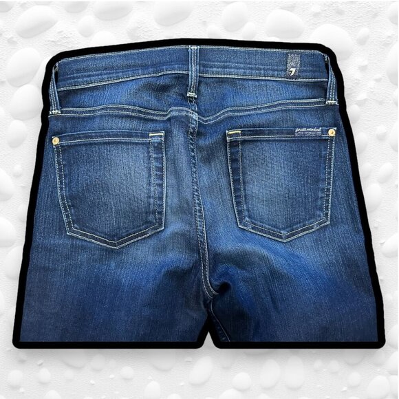 7 For All Mankind "The Modern Straight" Leg Ankle Jeans Stretch Size 25" - Picture 4 of 7